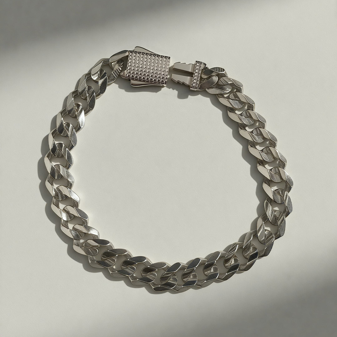 Silver Cuban Link Bracelet