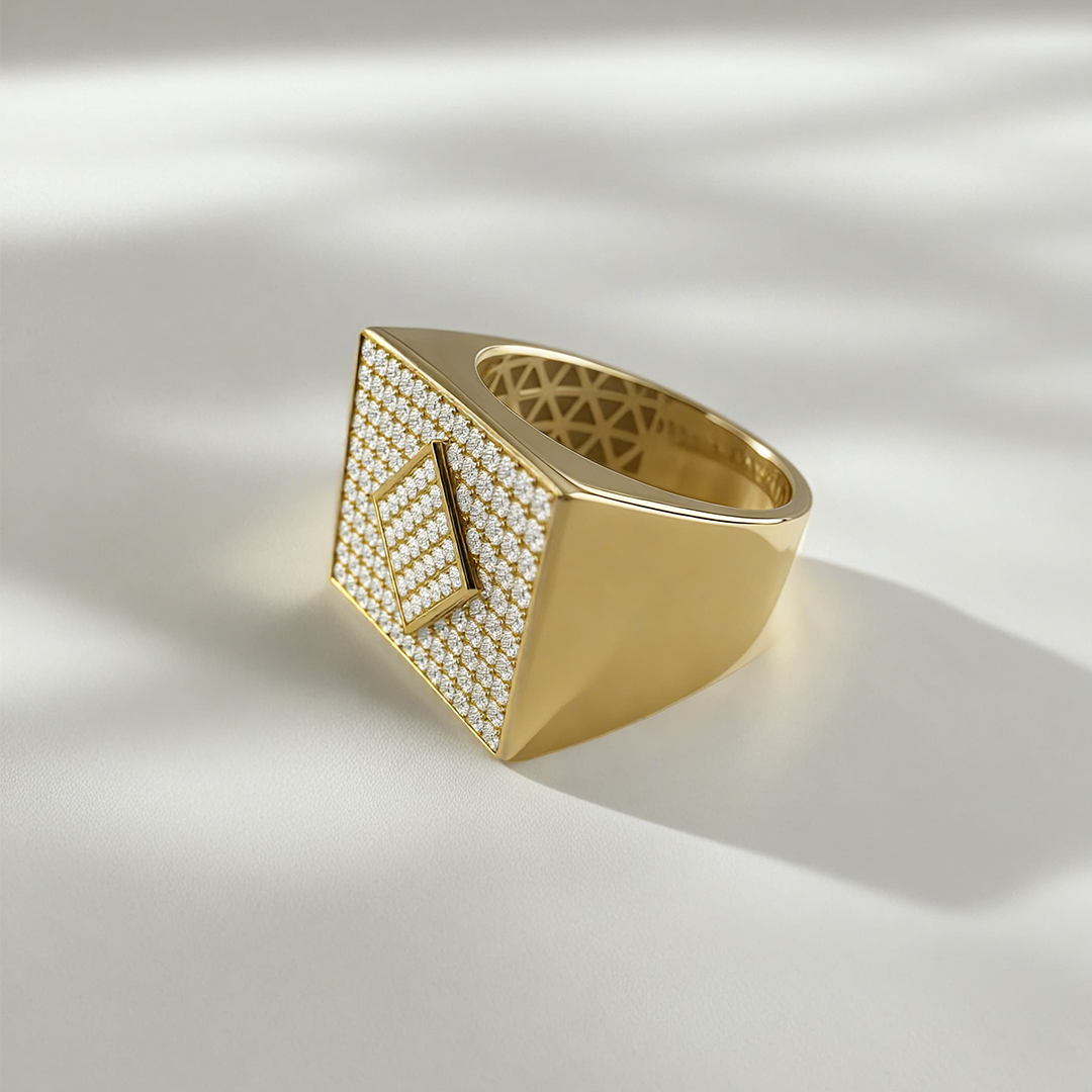 Sovereign Diamond Signet Ring