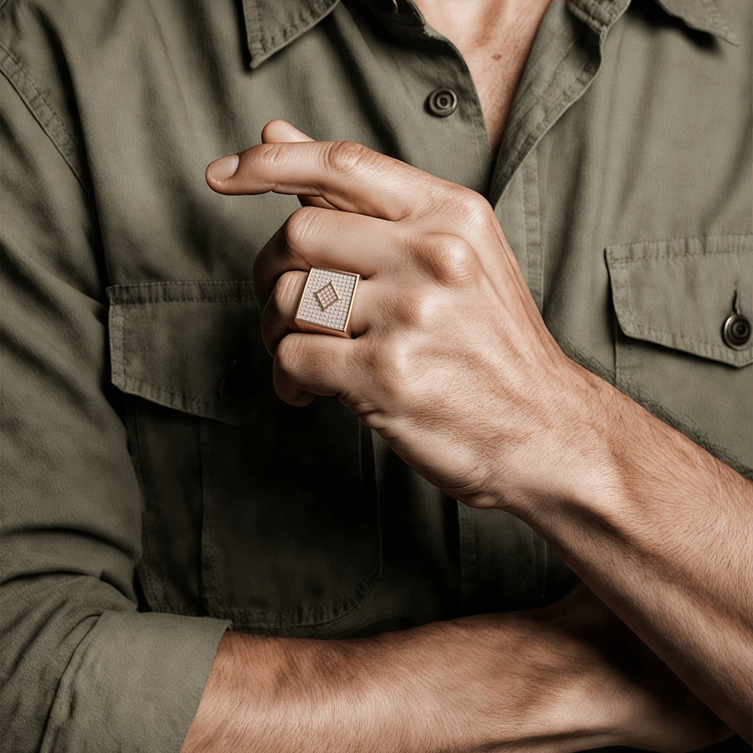 Sovereign Diamond Signet Ring