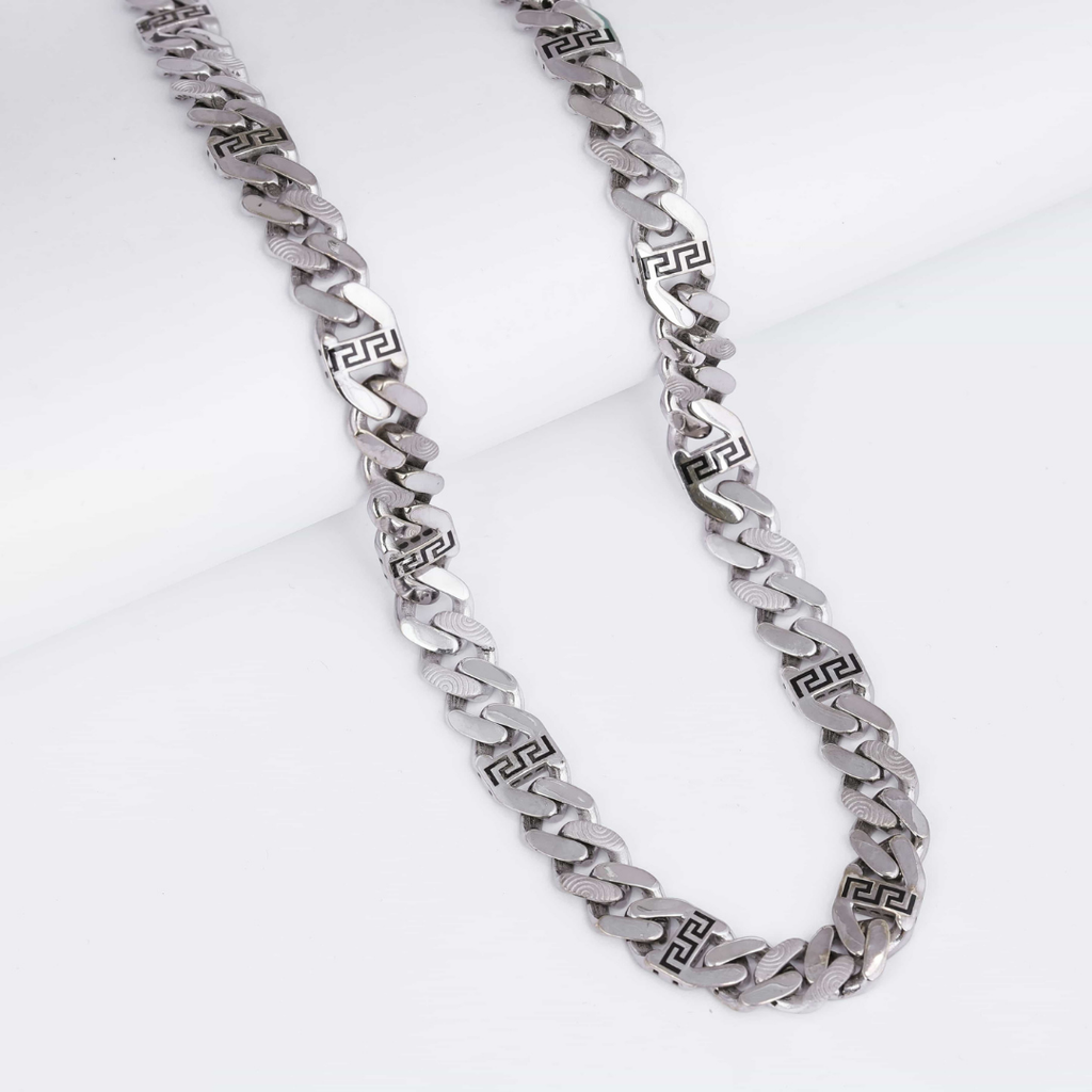 Imperial Greek Link Silver Chain 11MM