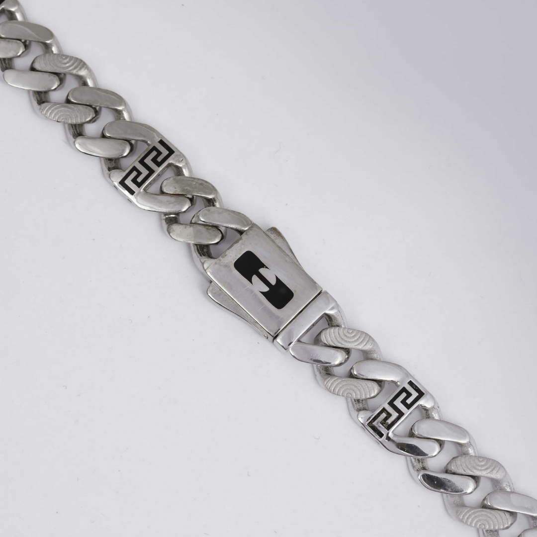 Imperial Greek Link Silver Chain 11MM