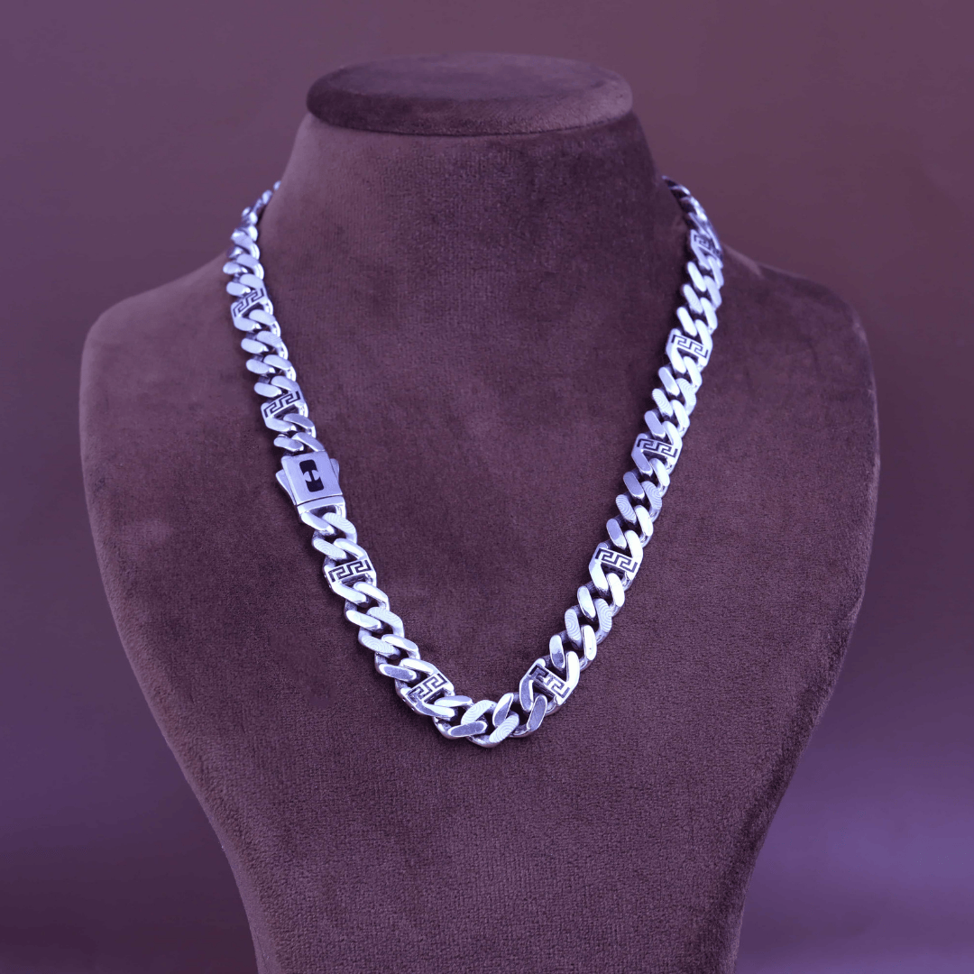 Imperial Greek Link Silver Chain 11MM
