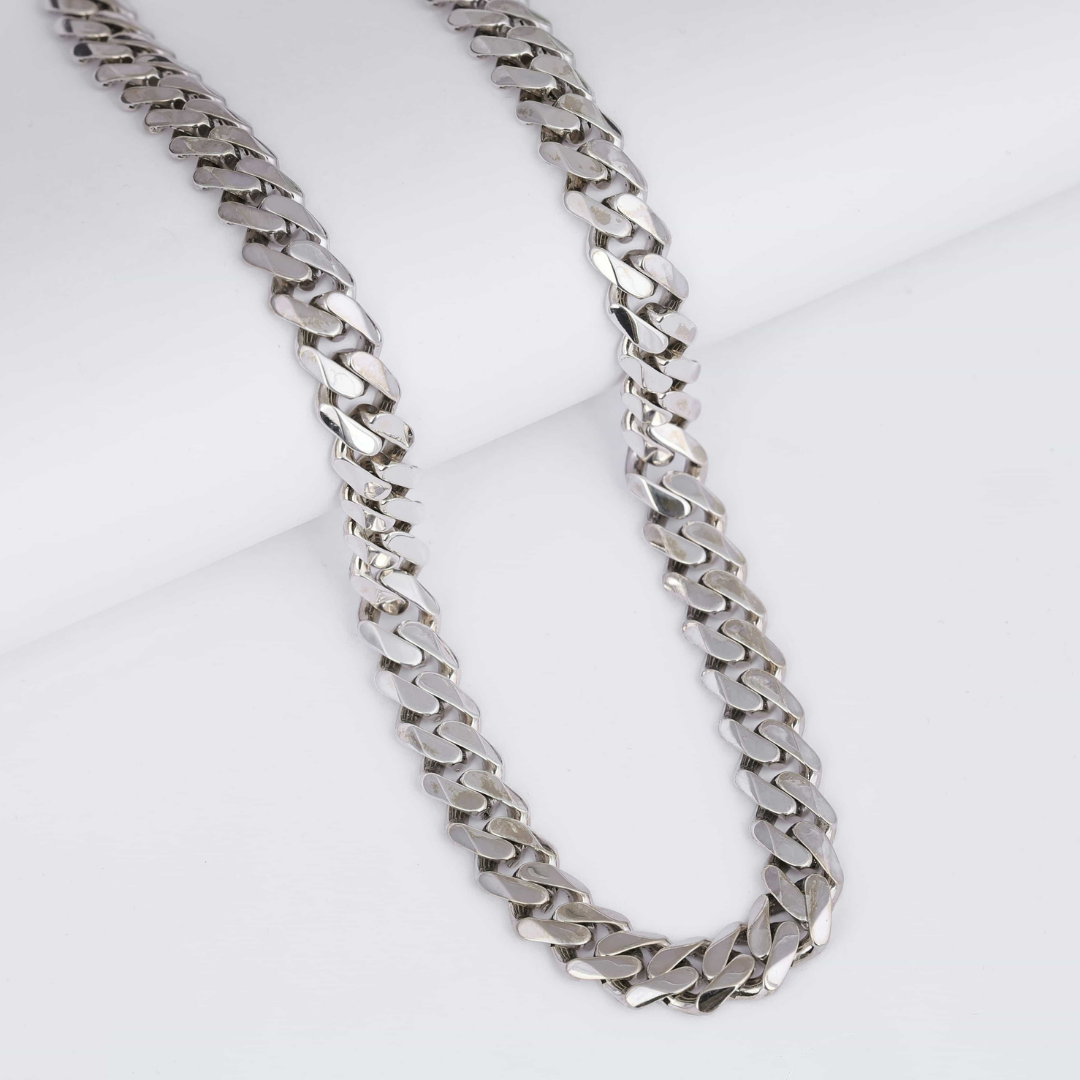 Hexa Shield Cuban Silver Chain 11MM