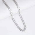 Greek Key Cuban Silver Chain 8.5MM