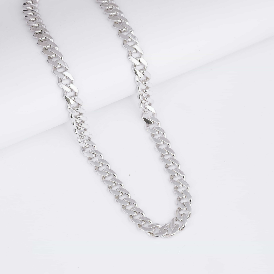 Urban Grid Cuban Silver Chain 10MM