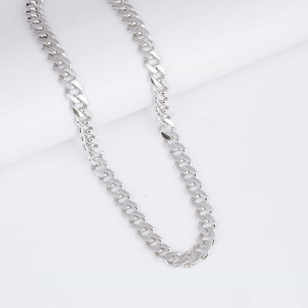 Urban Grid Cuban Silver Chain 10MM