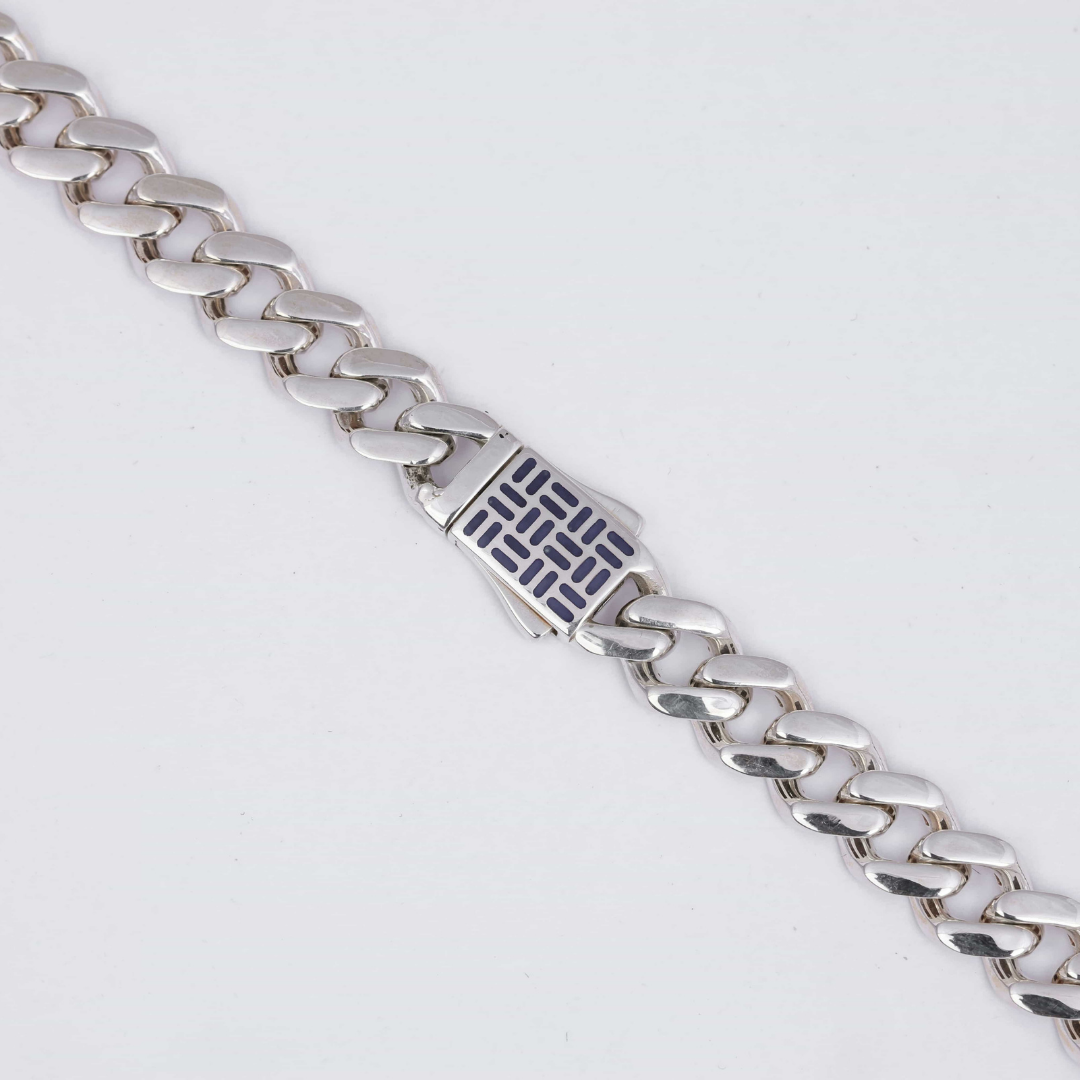 Urban Grid Cuban Silver Chain 10MM