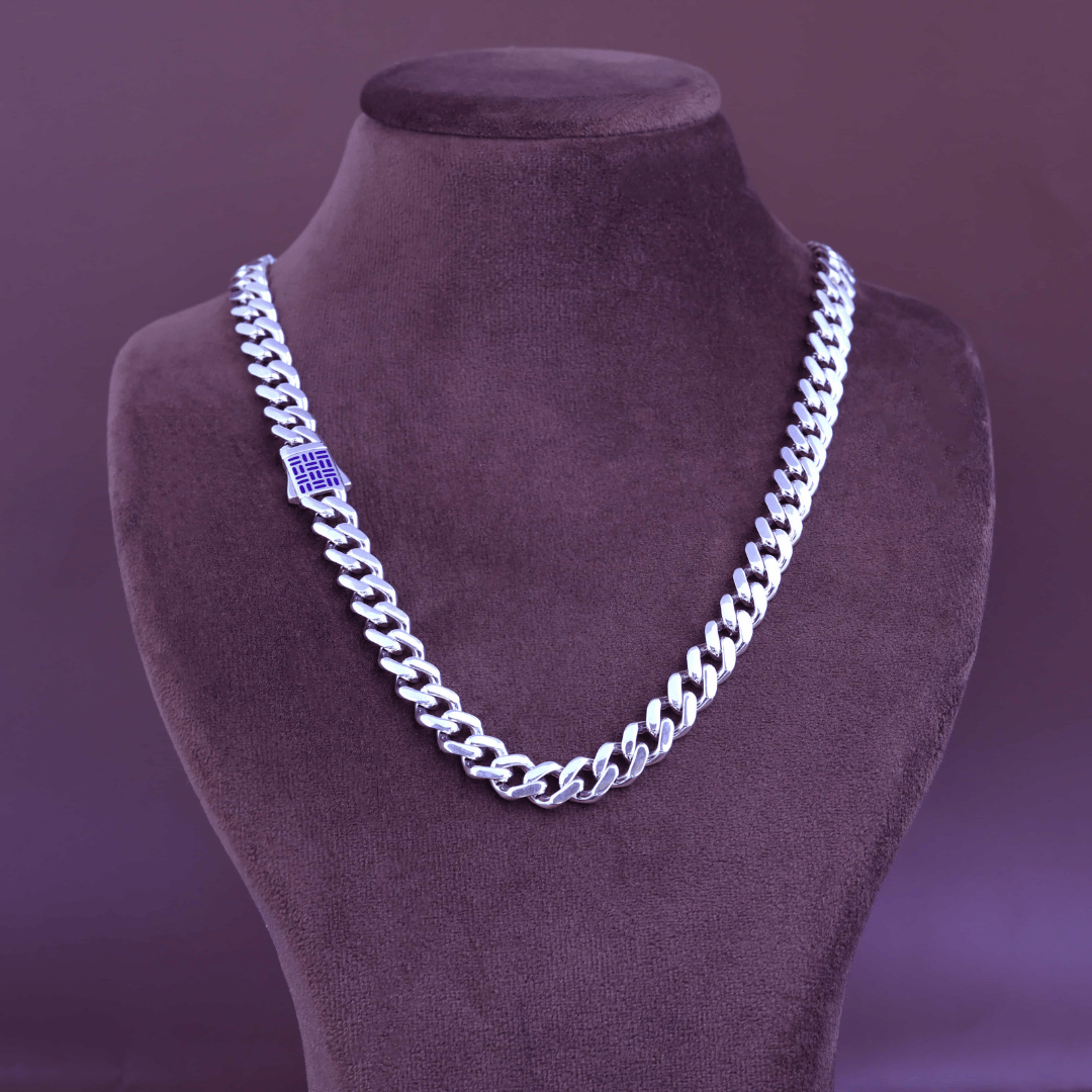 Urban Grid Cuban Silver Chain 10MM
