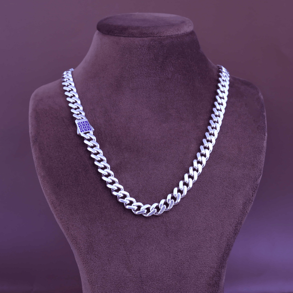 Urban Grid Cuban Silver Chain 10MM