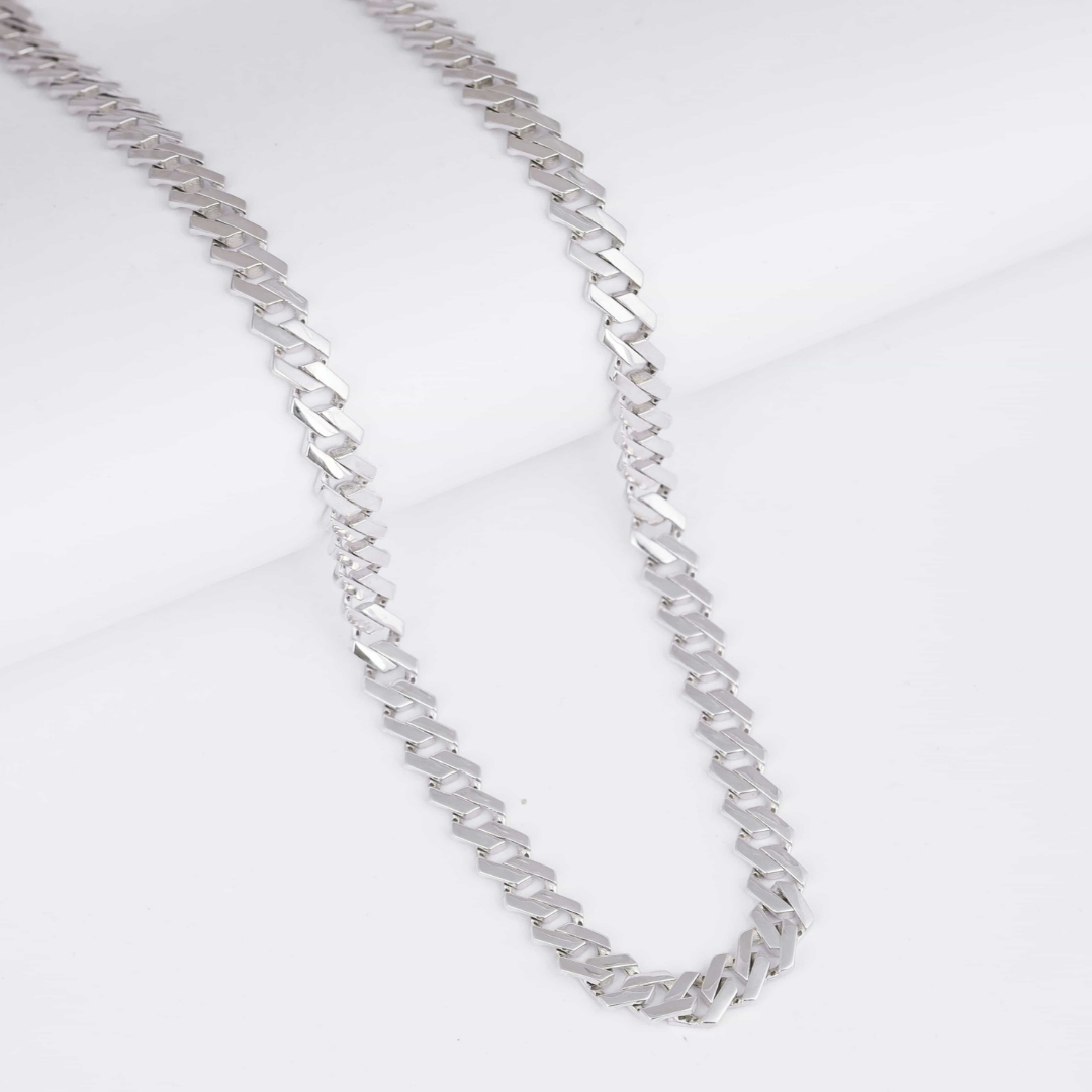 Classic Flat Cuban Silver Chain 10MM