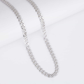 Om Symbol Cuban Silver Chain 7.5MM