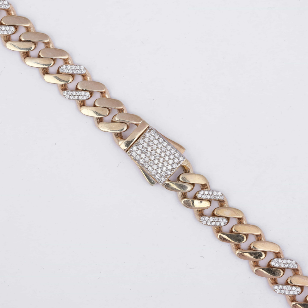 Rose Gold Diamond Cuban Link Chain 6.5MM