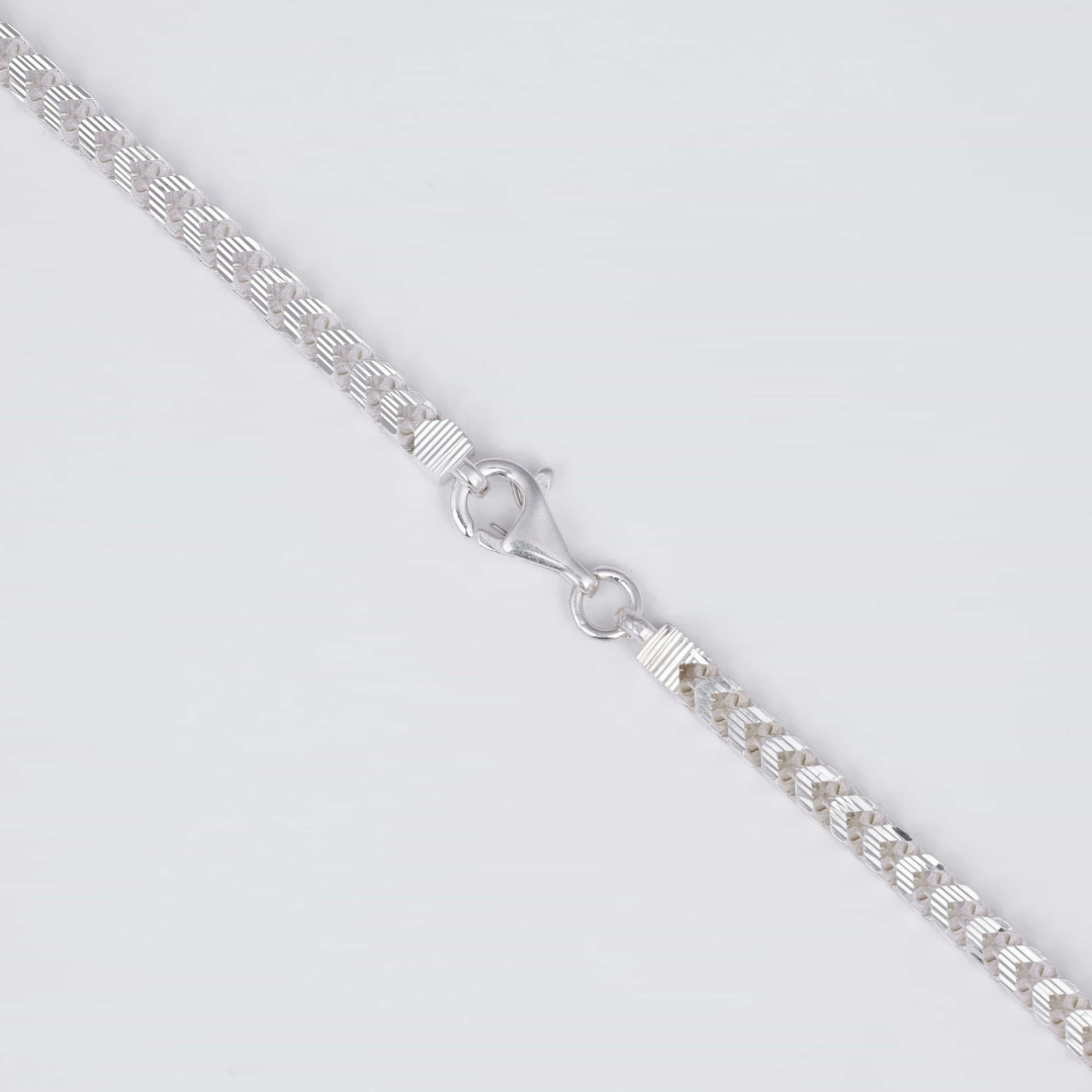 Diamond Cut Box Silver Chain 4MM