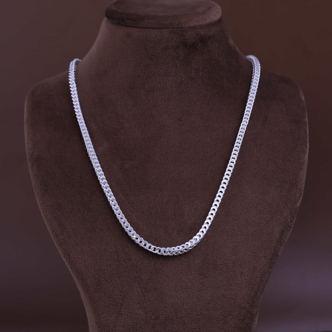 Diamond Cut Box Silver Chain 4MM