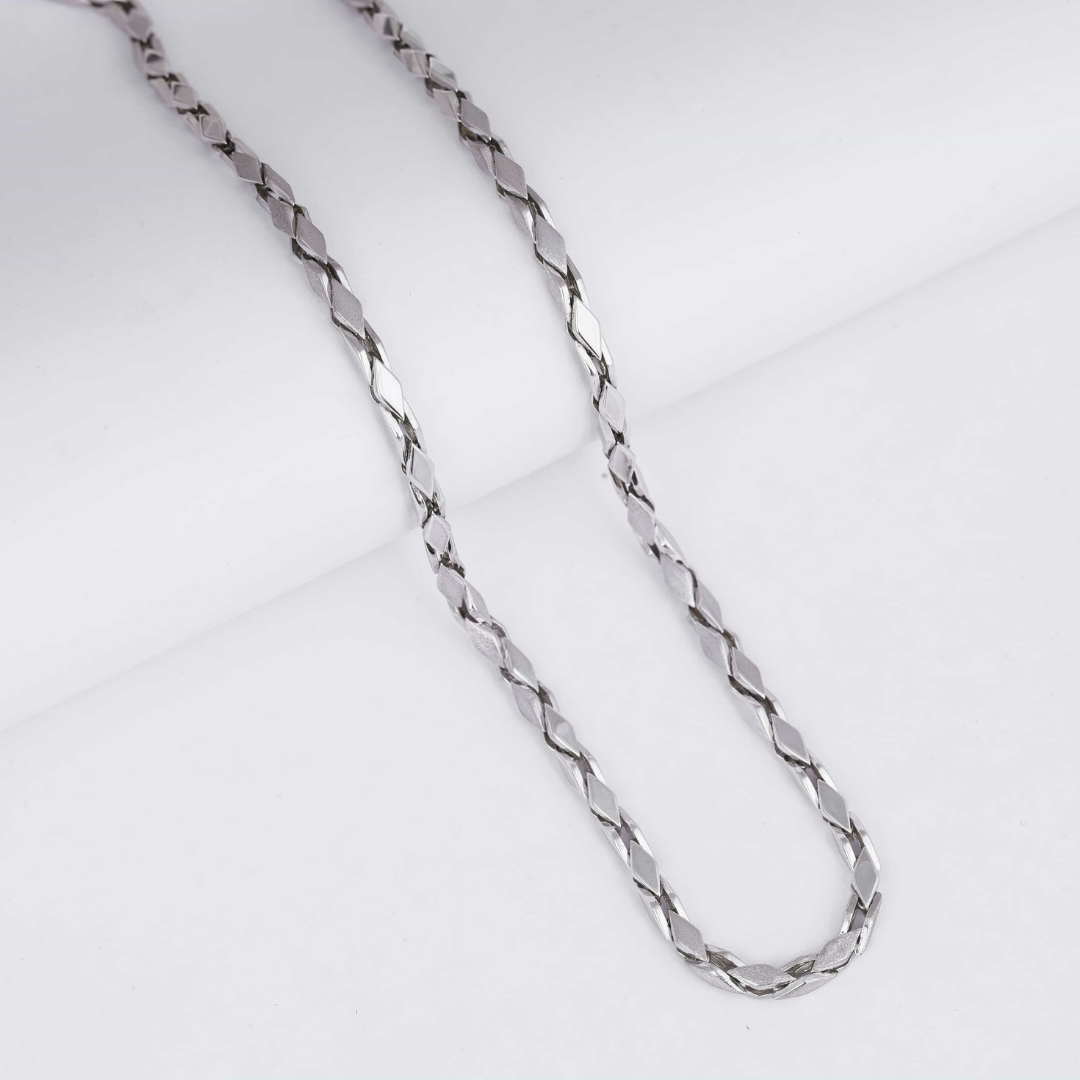 Diamond Shape Silver Chain 4MM