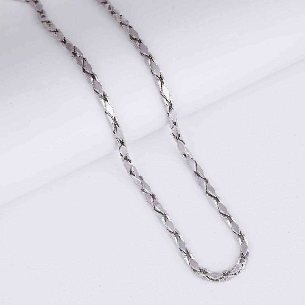Diamond Shape Silver Chain 4MM