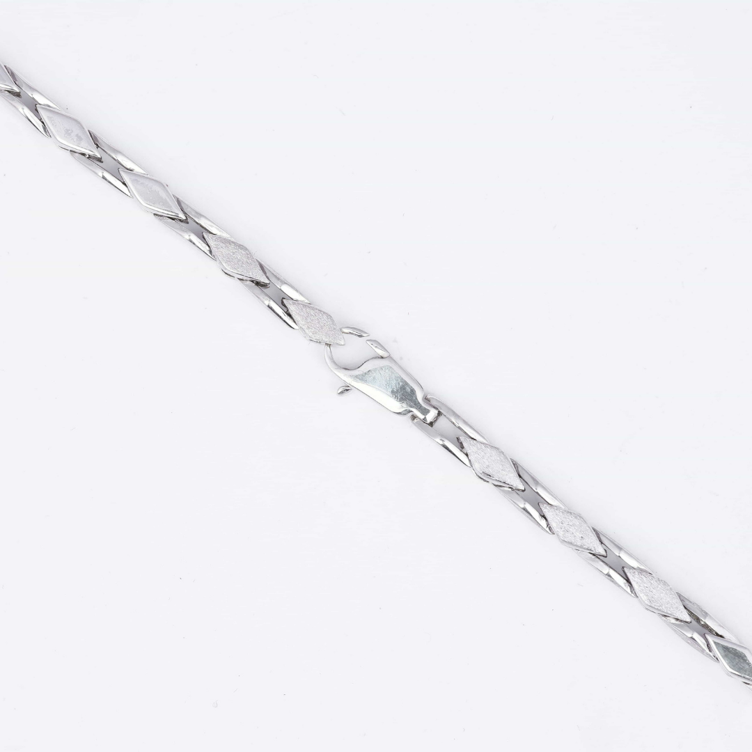 Diamond Shape Silver Chain 4MM