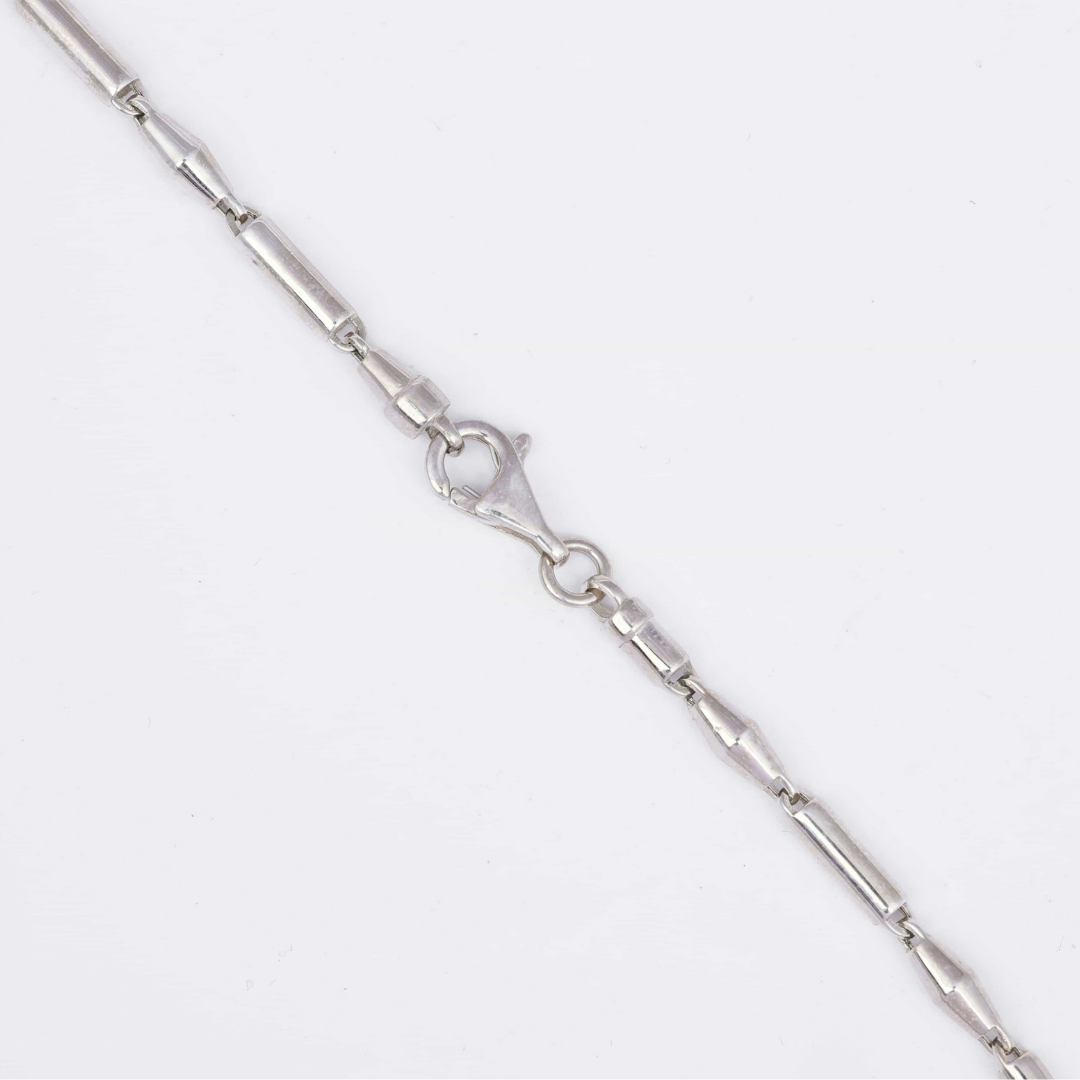 Barrel Link Silver Chain 4MM