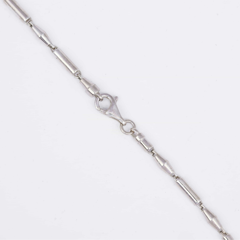 Barrel Link Silver Chain 4MM