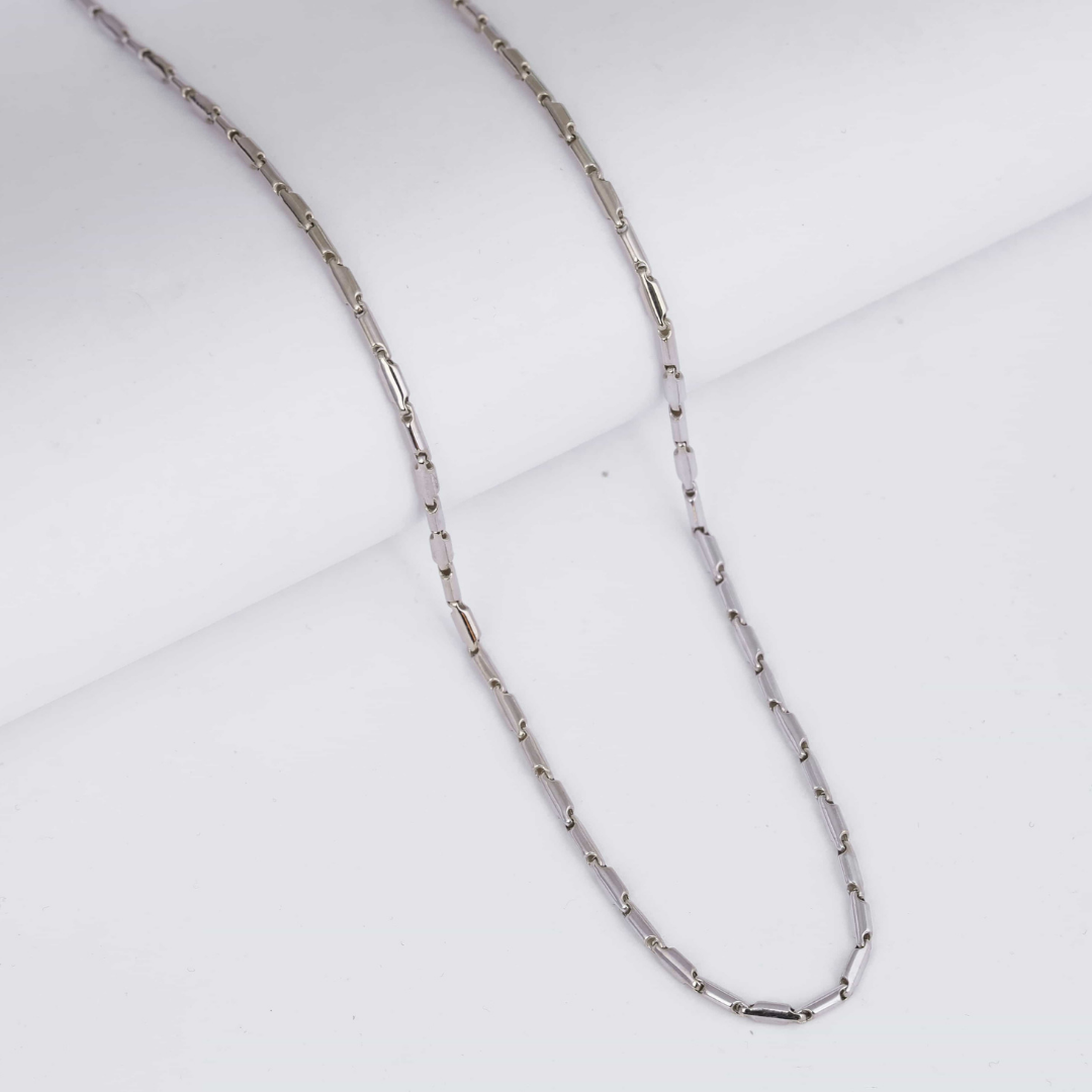 Slim Bar Link Silver Chain 2.5MM