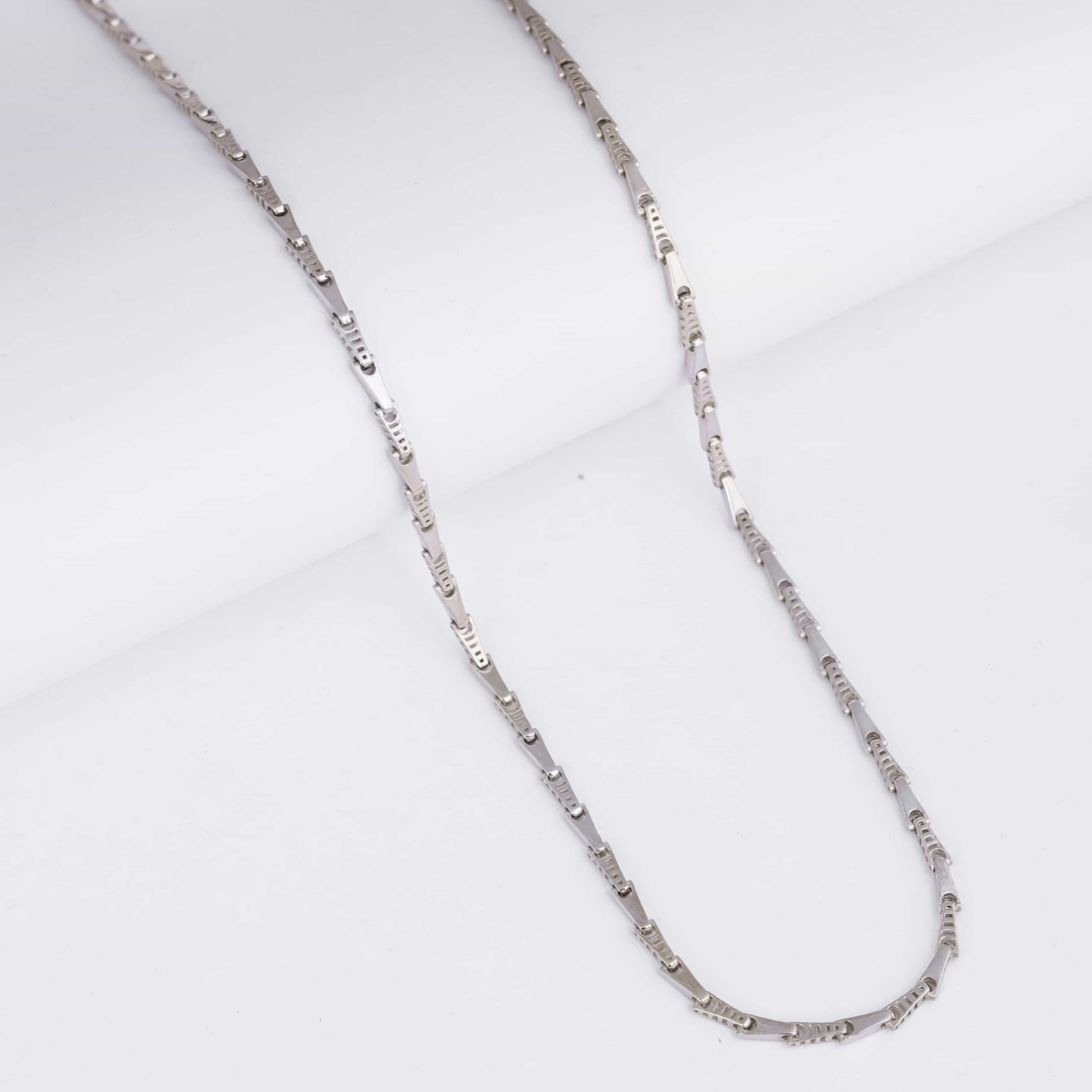 Twist Bar Silver Chain 2.5MM