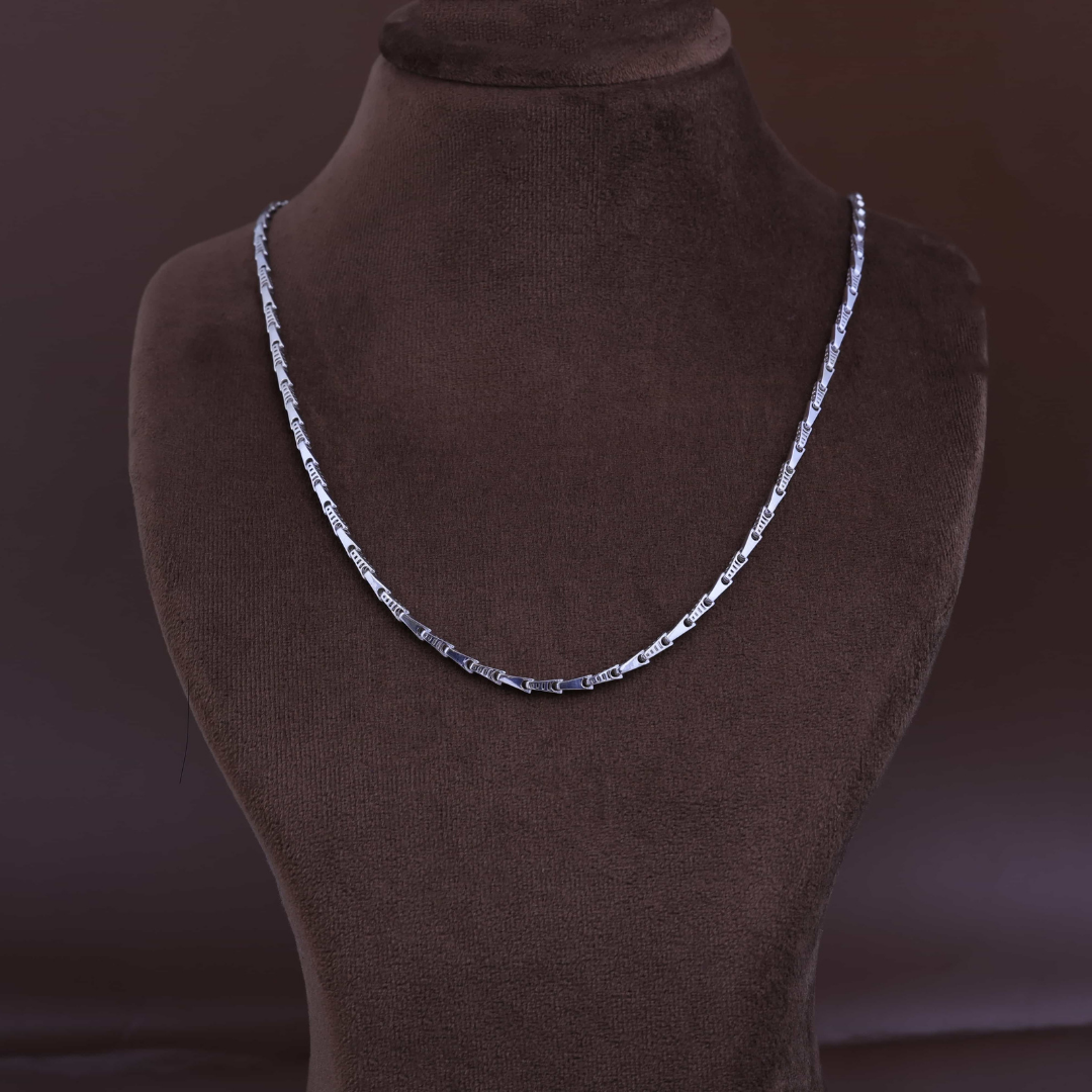 Twist Bar Silver Chain 2.5MM