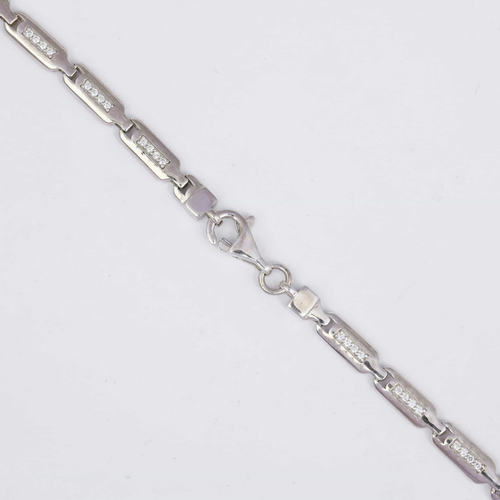 Crystal Bar Silver Chain 5MM