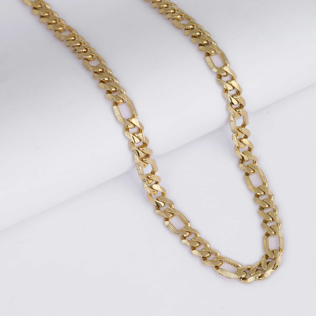Royal Engraved Gold Chain 10MM