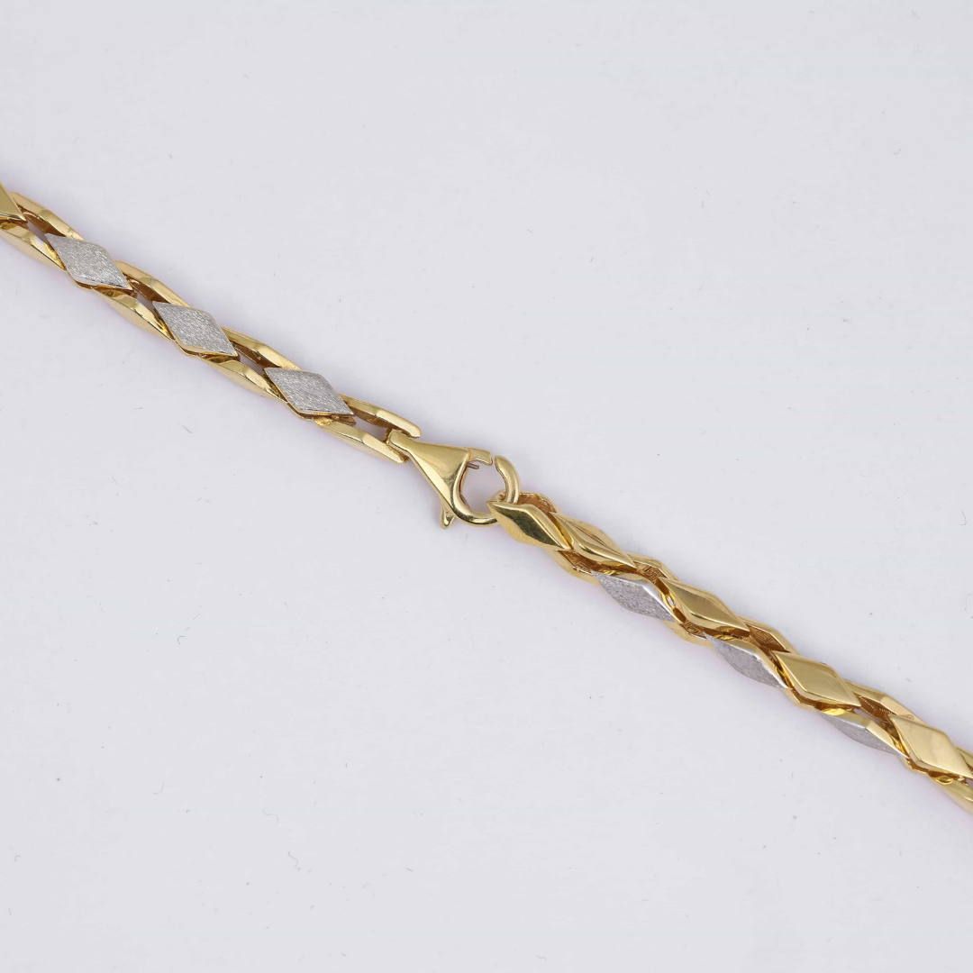 Diamond Twist Gold Chain 4MM