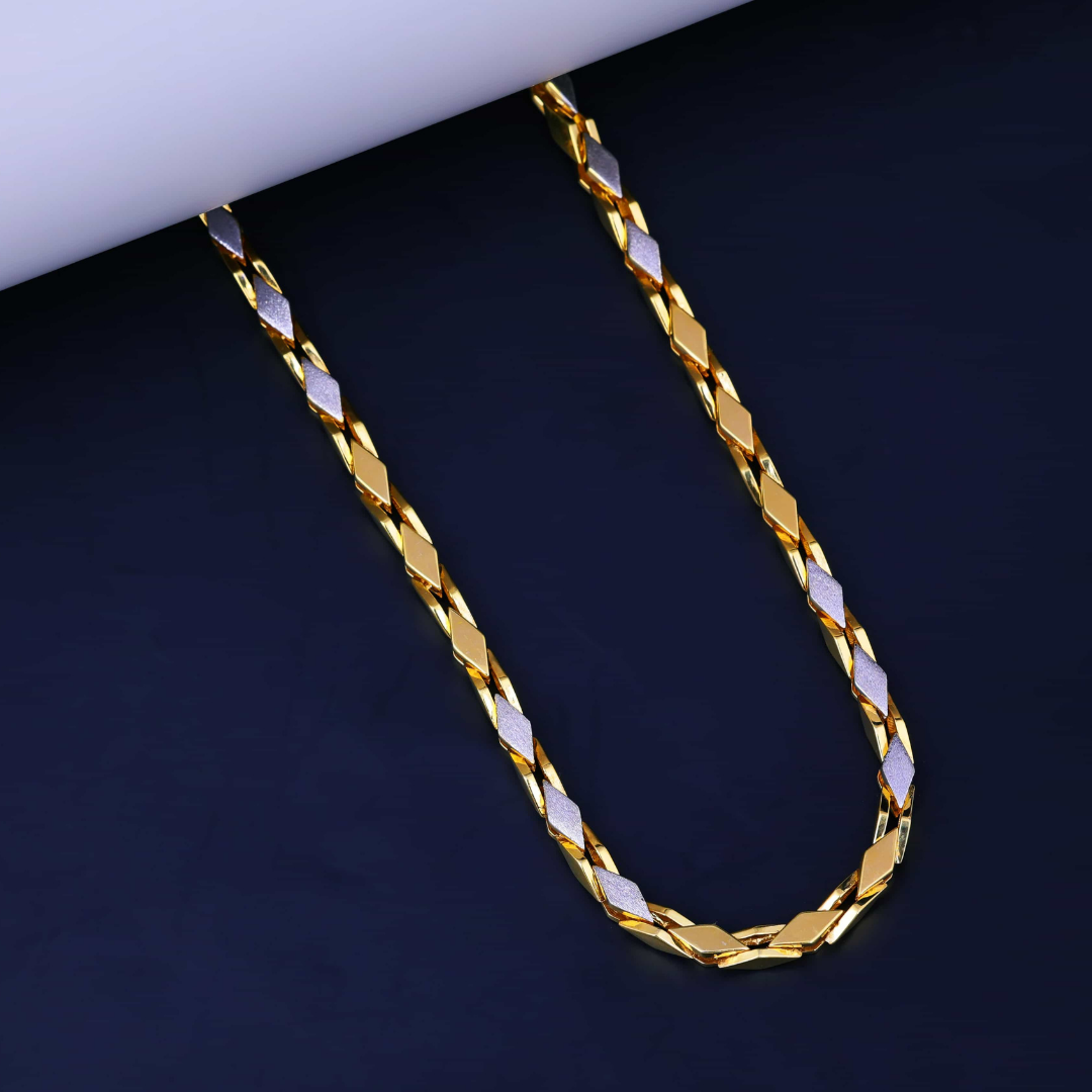 Diamond Twist Gold Chain 4MM