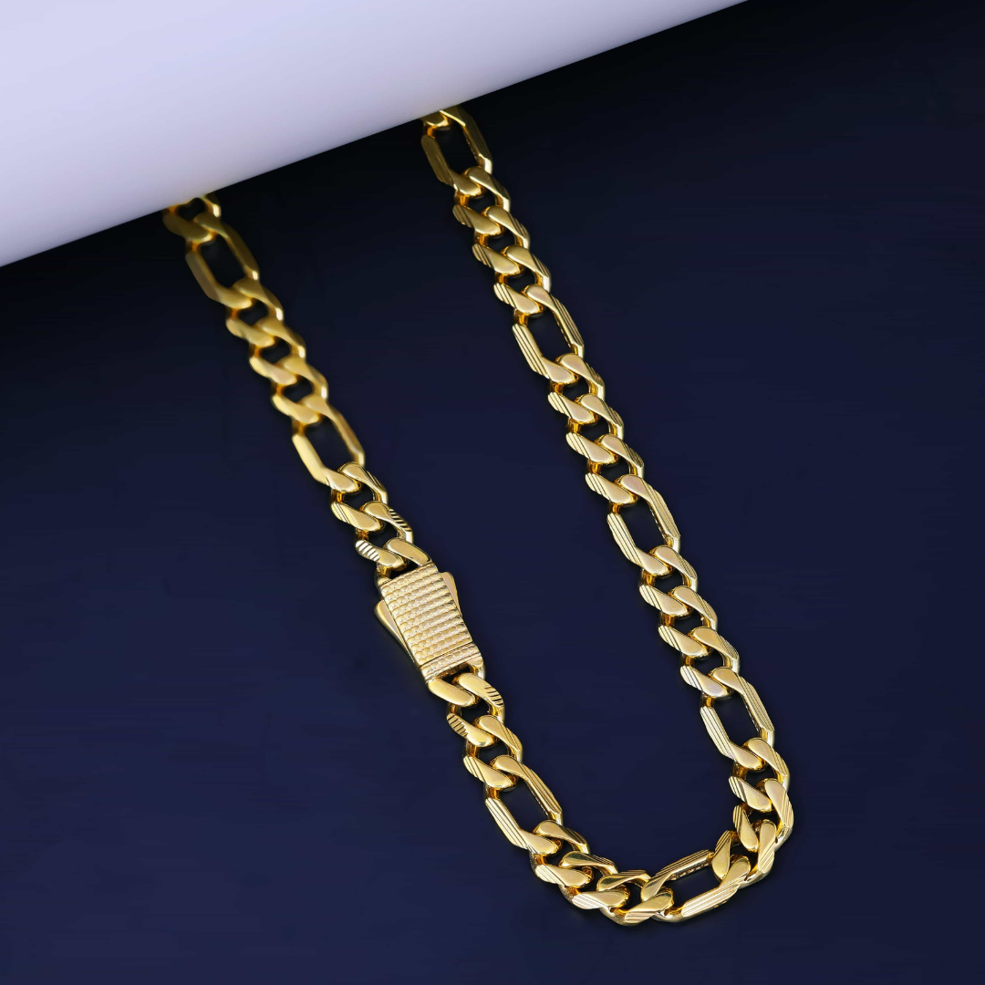 Elite Texture Gold Chain 8MM