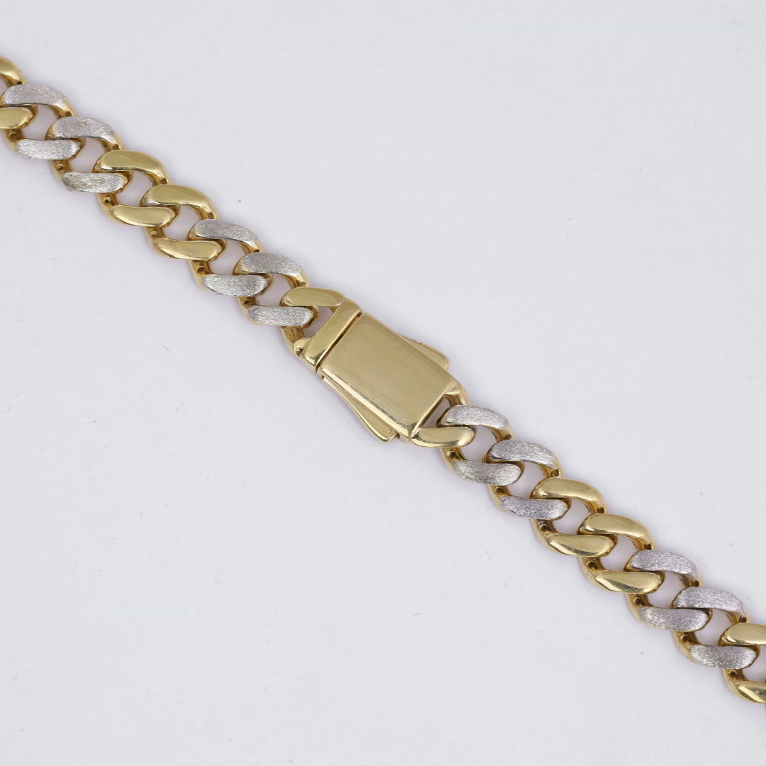 Dual Tone Cuban Gold Chain 9MM