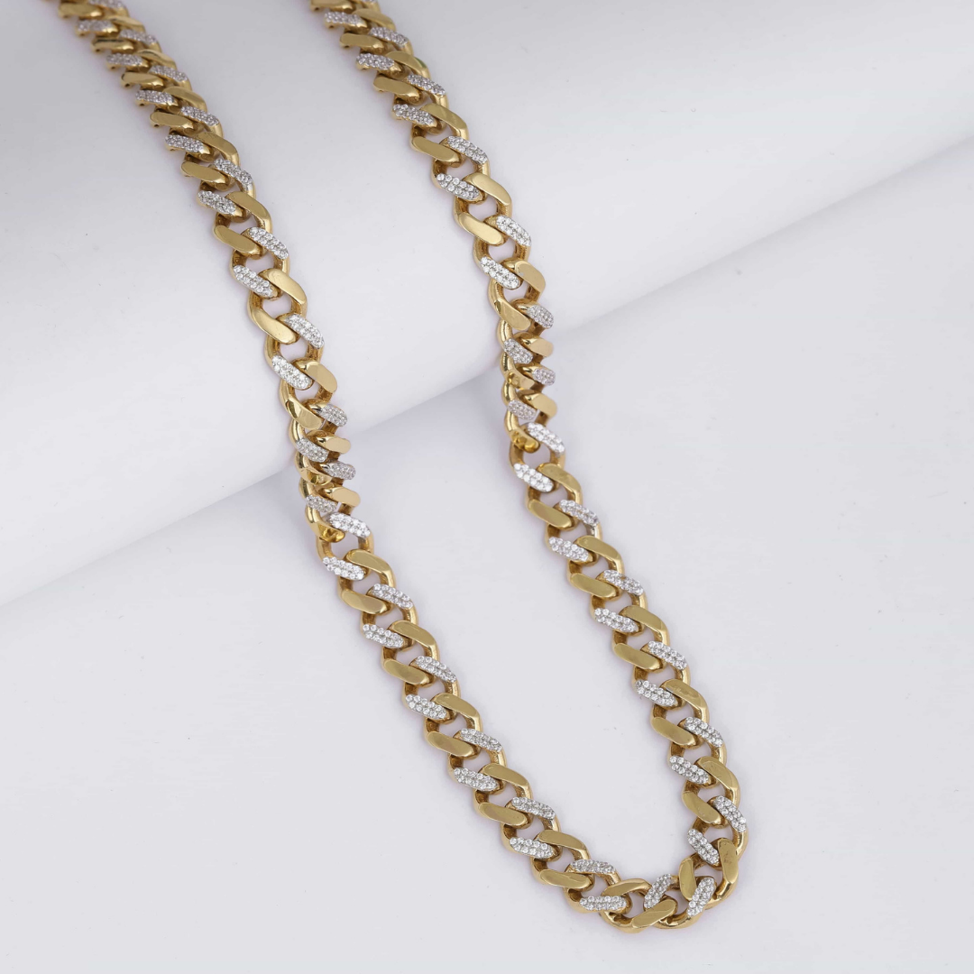 Royal Diamond Cuban Gold Chain 9MM