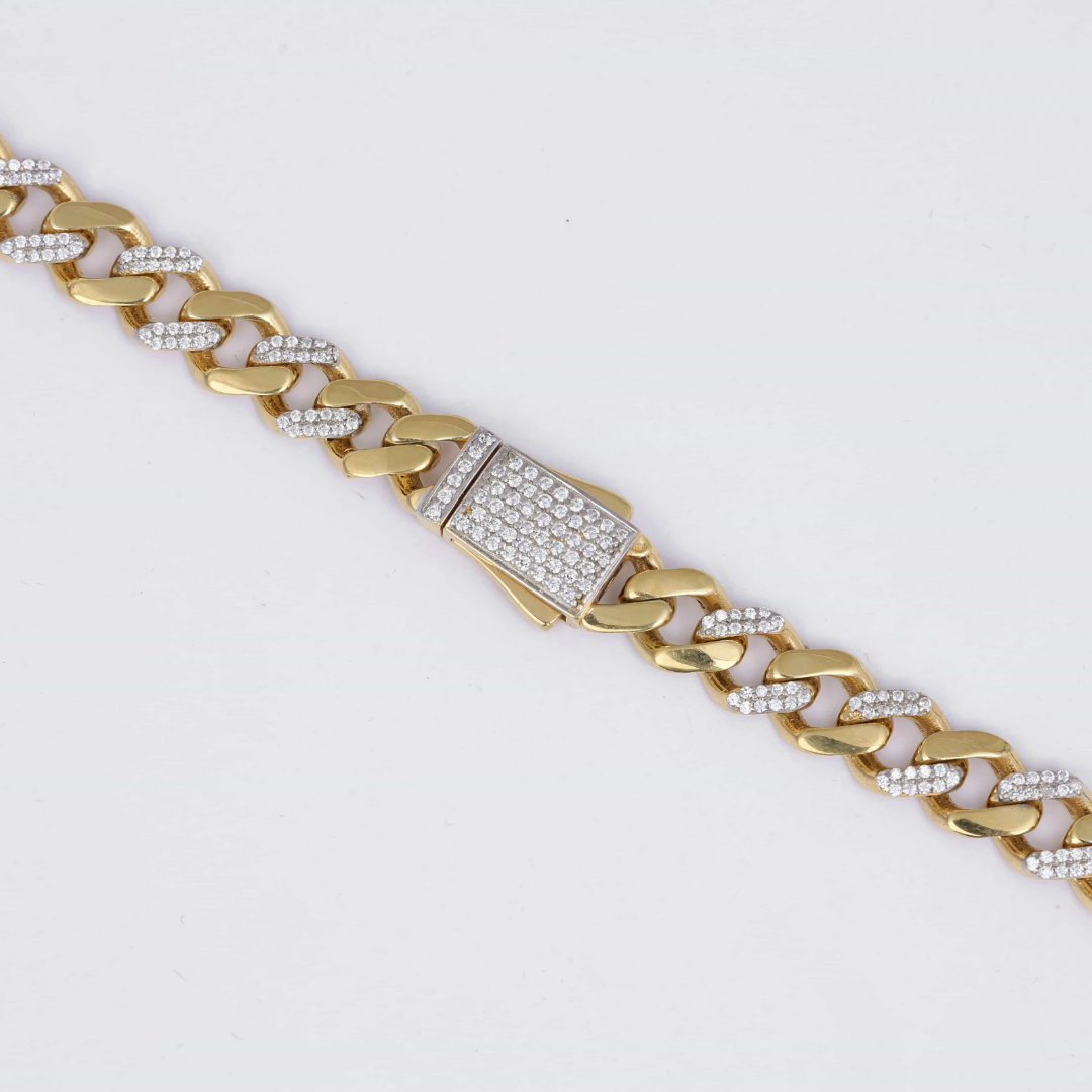 Royal Diamond Cuban Gold Chain 9MM