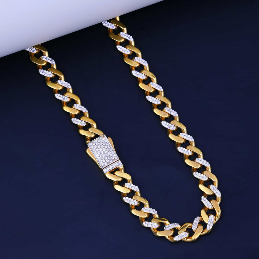 Royal Diamond Cuban Gold Chain 9MM