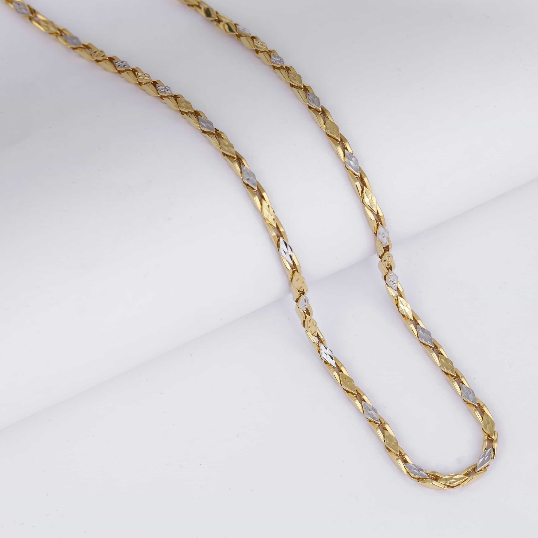 Diamond Twist Gold Chain 3.5MM