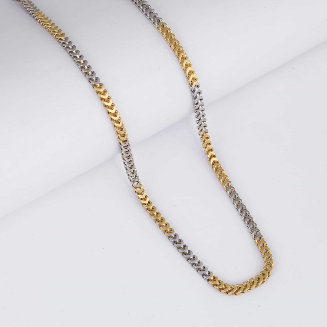 Two-Tone Chevron Link Chain 3.5MM