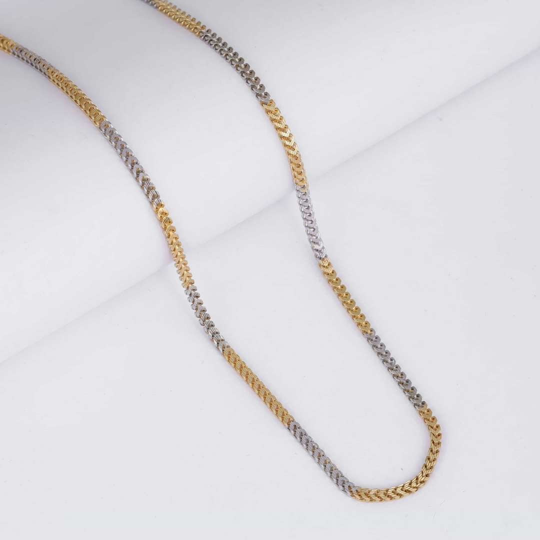 Elegant Two-Tone Link Chain 3MM