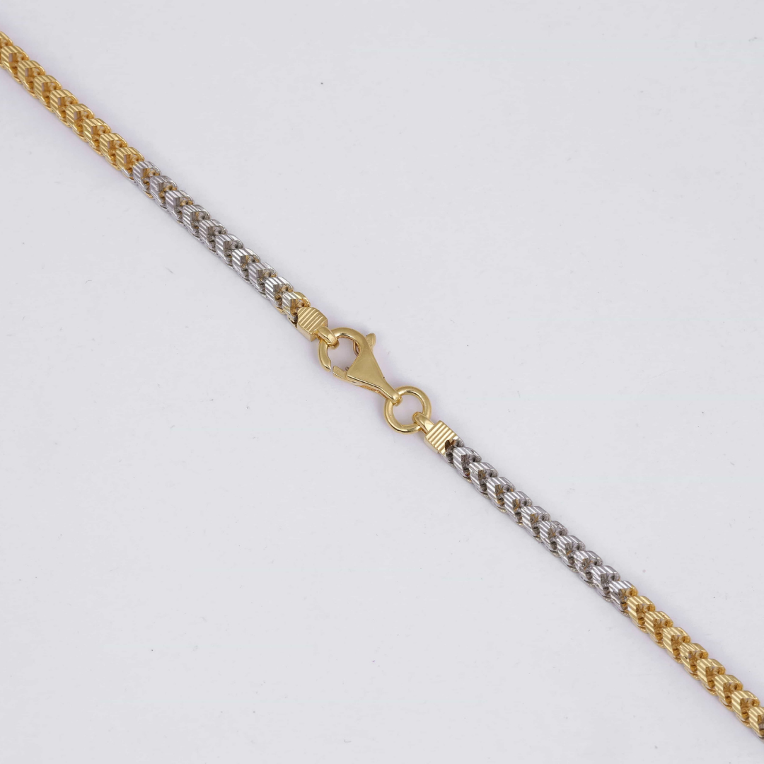 Elegant Two-Tone Link Chain 3MM