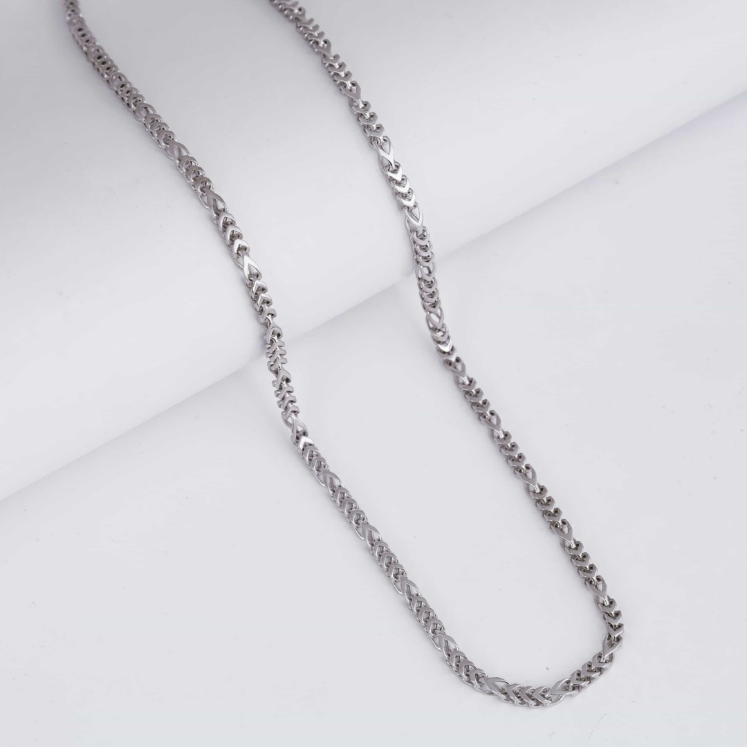 Silver Chevron Link Chain 3MM
