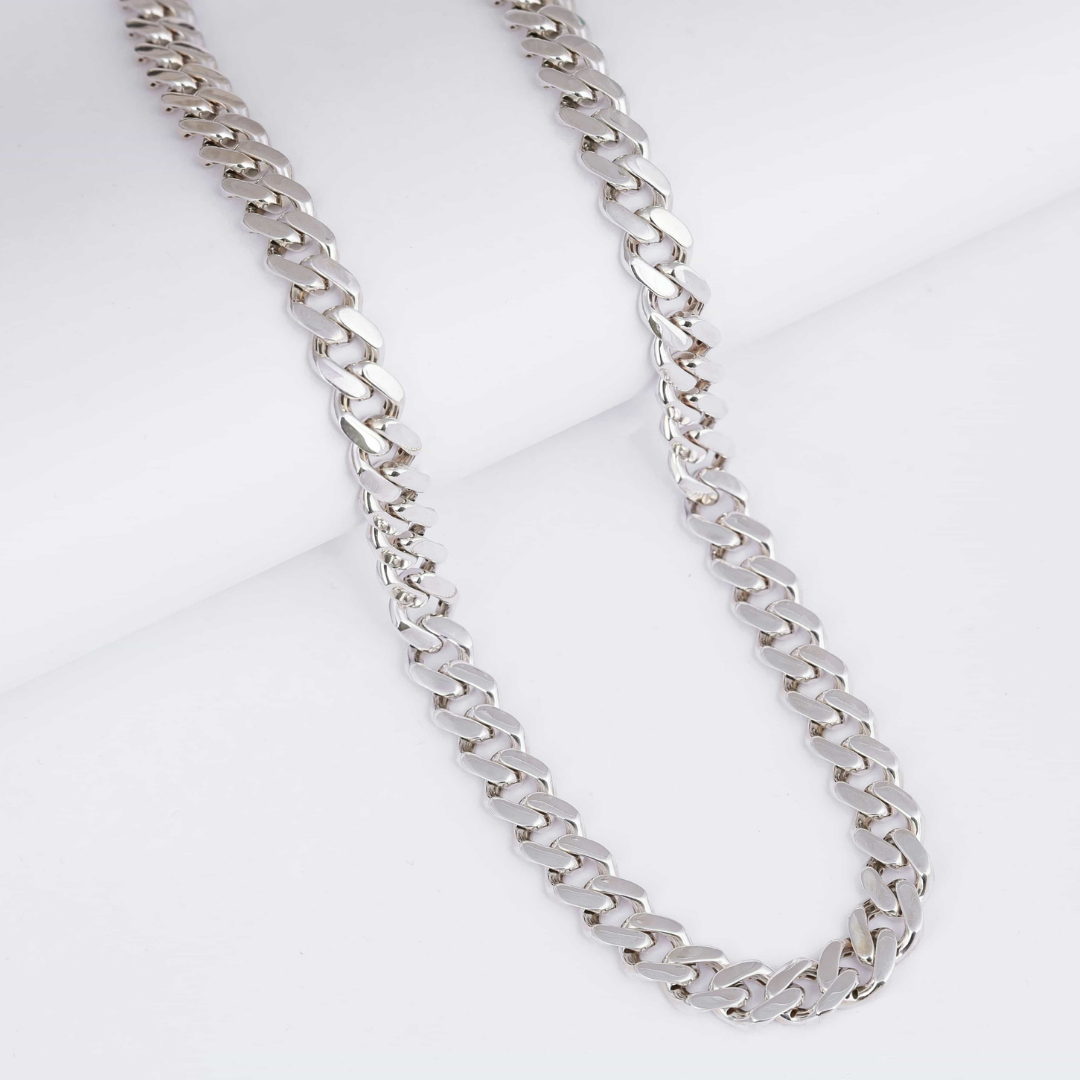 Elite Pattern Silver Chain 10MM