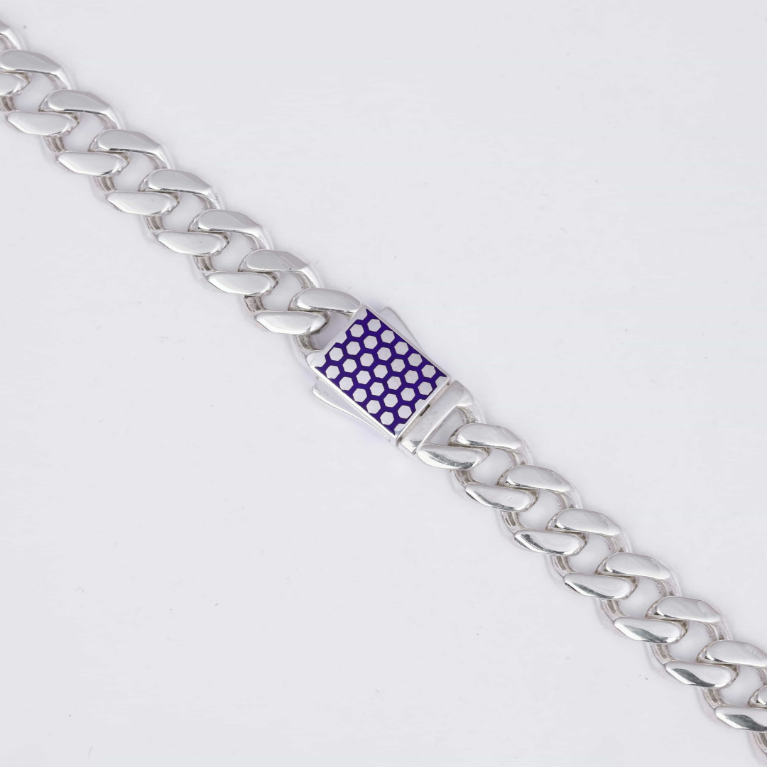 Elite Pattern Silver Chain 10MM