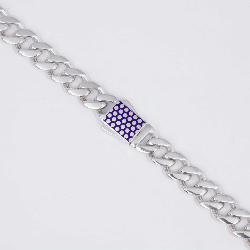 Elite Pattern Silver Chain 10MM