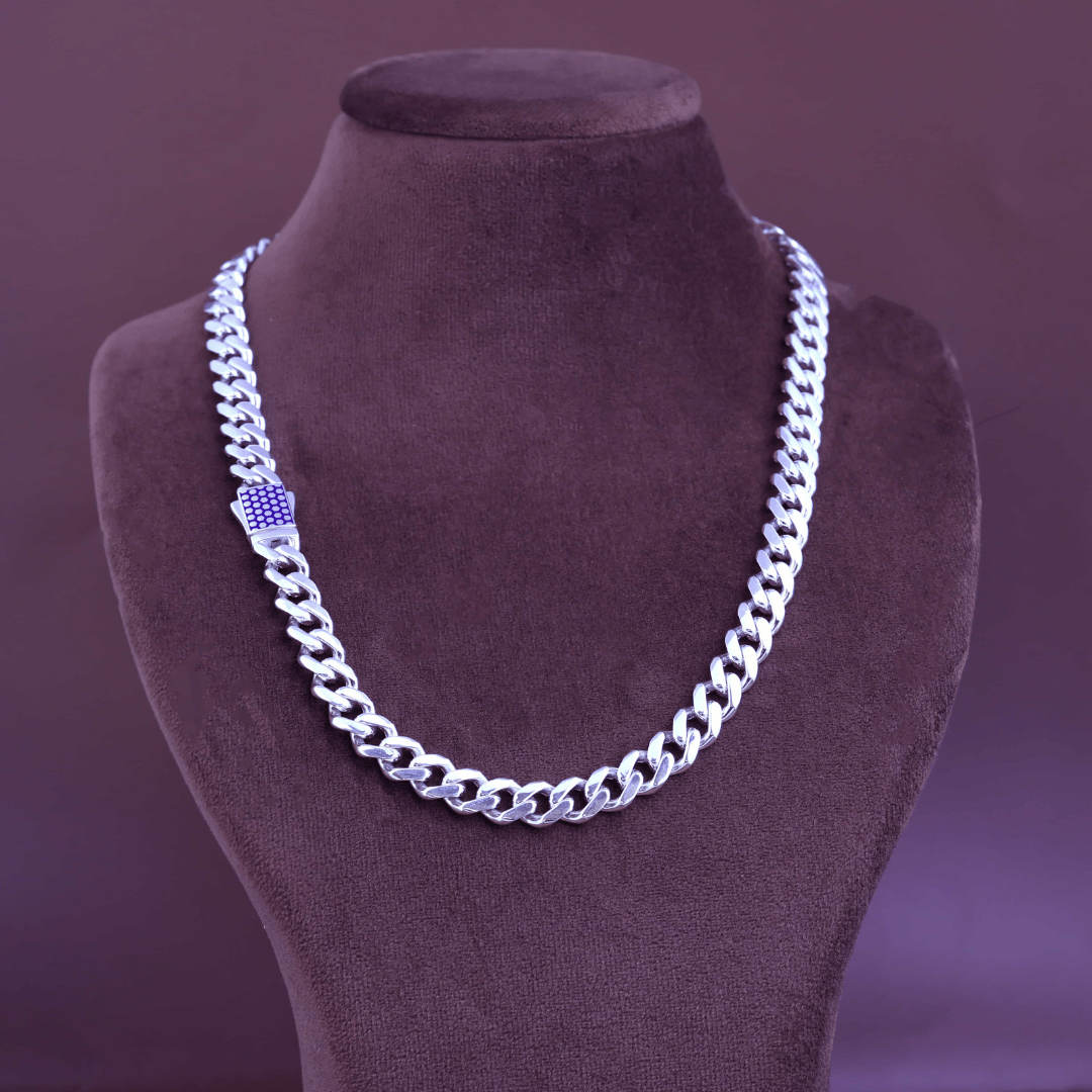 Elite Pattern Silver Chain 10MM