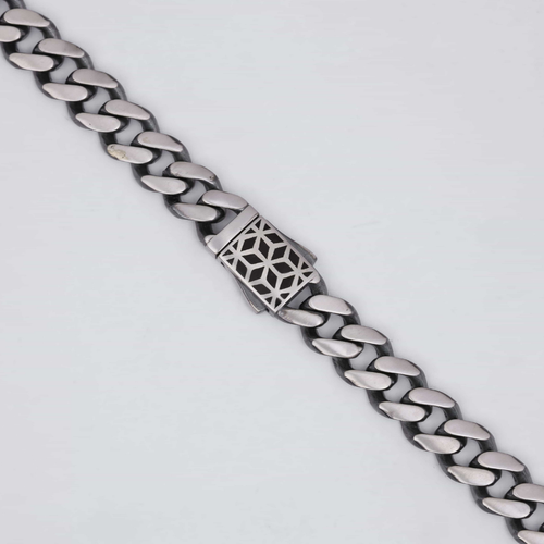 Cubic Design Silver Chain 10MM