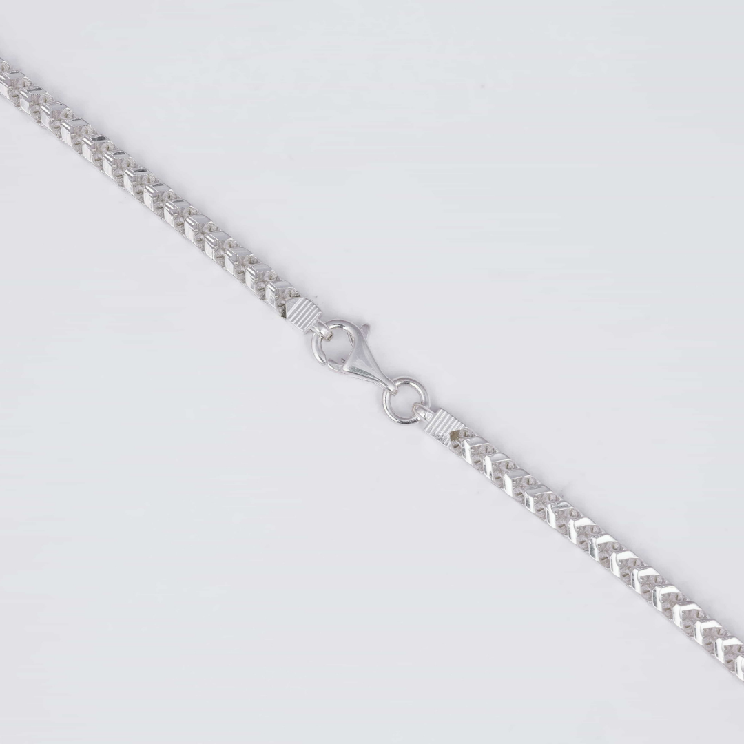 Silver Chevron Pattern Chain 3.5MM