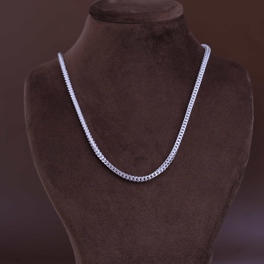 Silver Chevron Pattern Chain 3.5MM