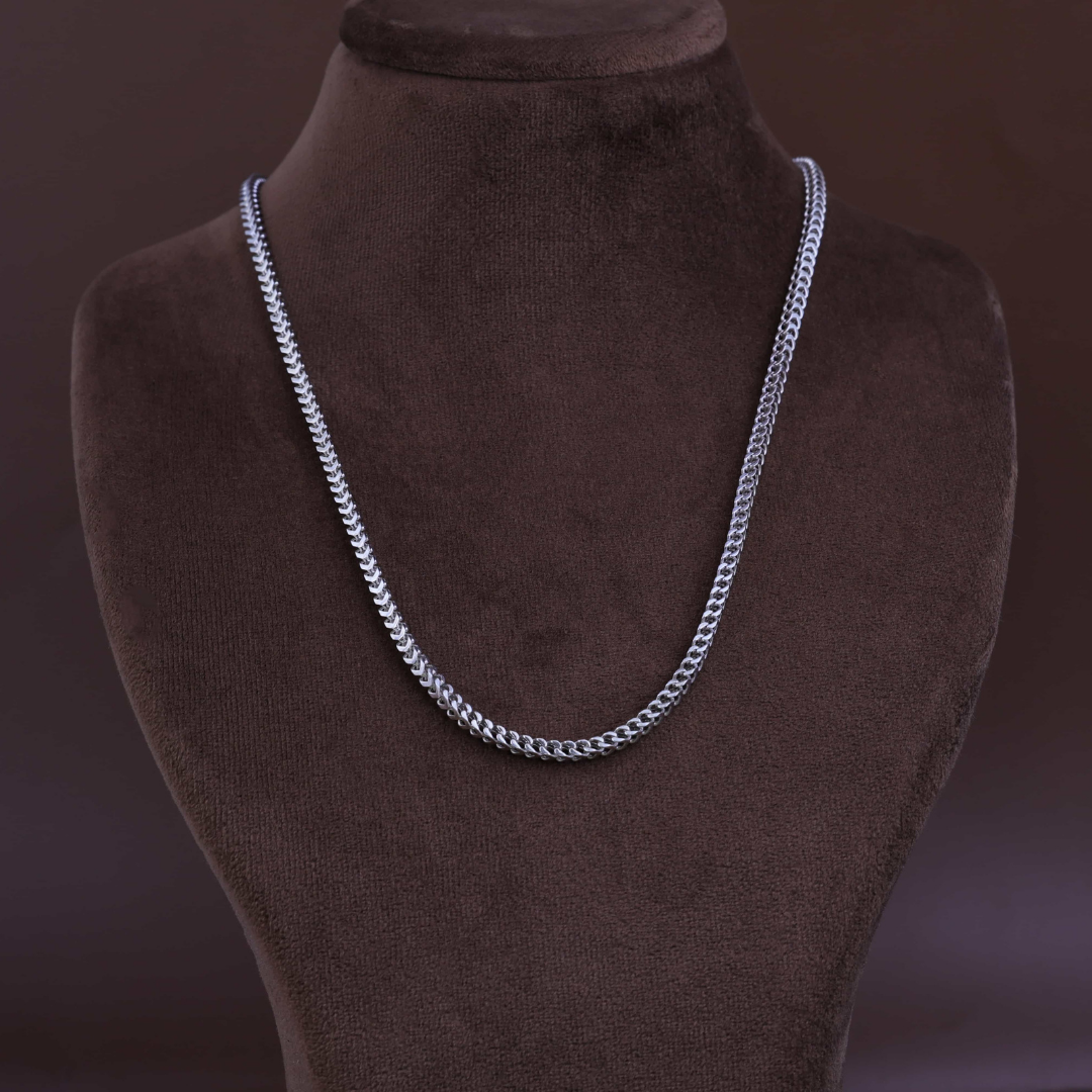Silver Chevron Shine Chain 3.5MM