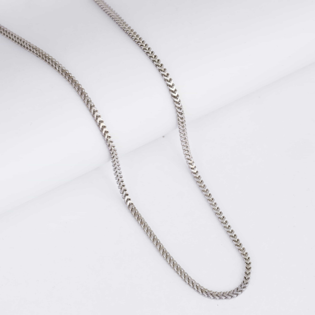 Silver Chevron Pattern Chain 3MM