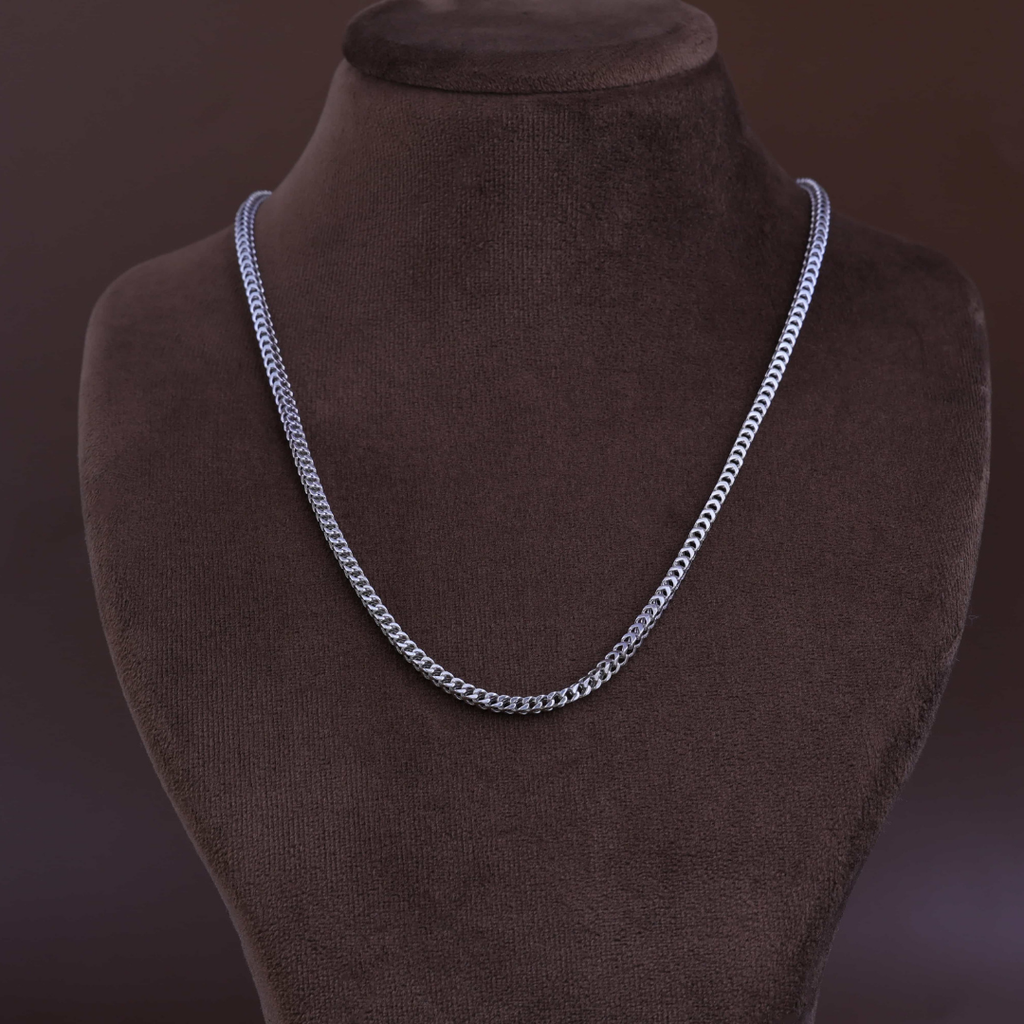 Silver Chevron Pattern Chain 3MM